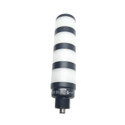 Used Banner TL50BGYRQ Basic Tower Light, 4 Segment, 30VDC, 20mA, 5-pin M12, NPN/PNP