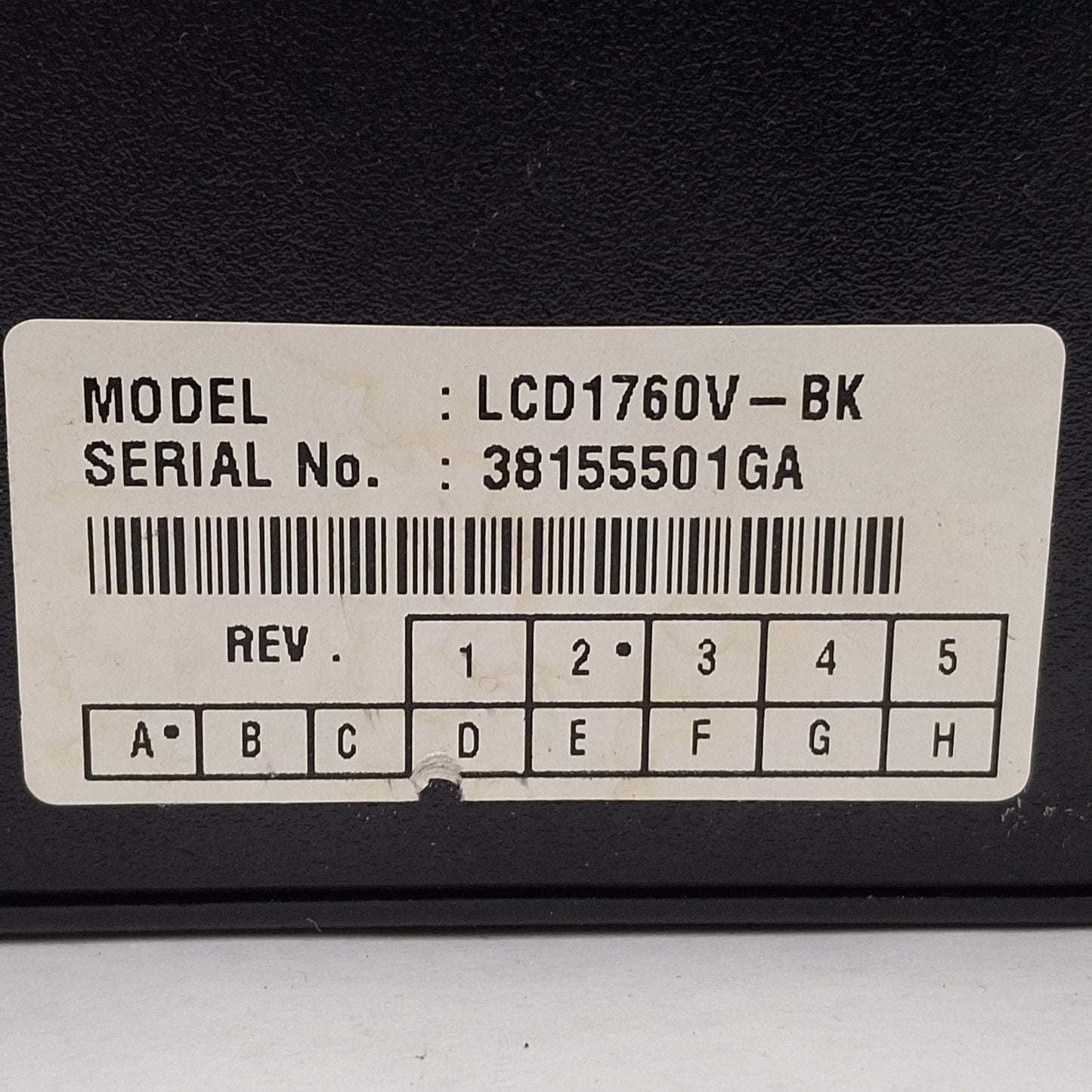 Used NEC Multisync LCD1760V LCD Monitor 17", 100-240VAC, VGA Input, 1280x1024