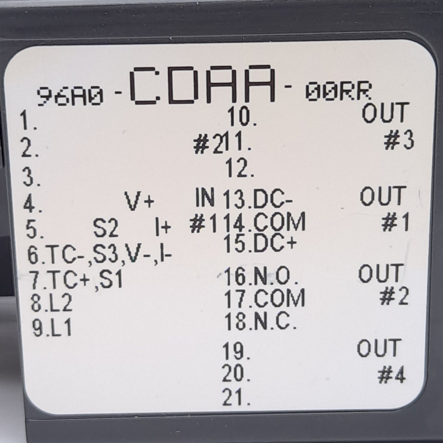 Used Watlow 96A0-CDAA-00RR Process Temperature Controller 100-240VAC, 1/16 DIN