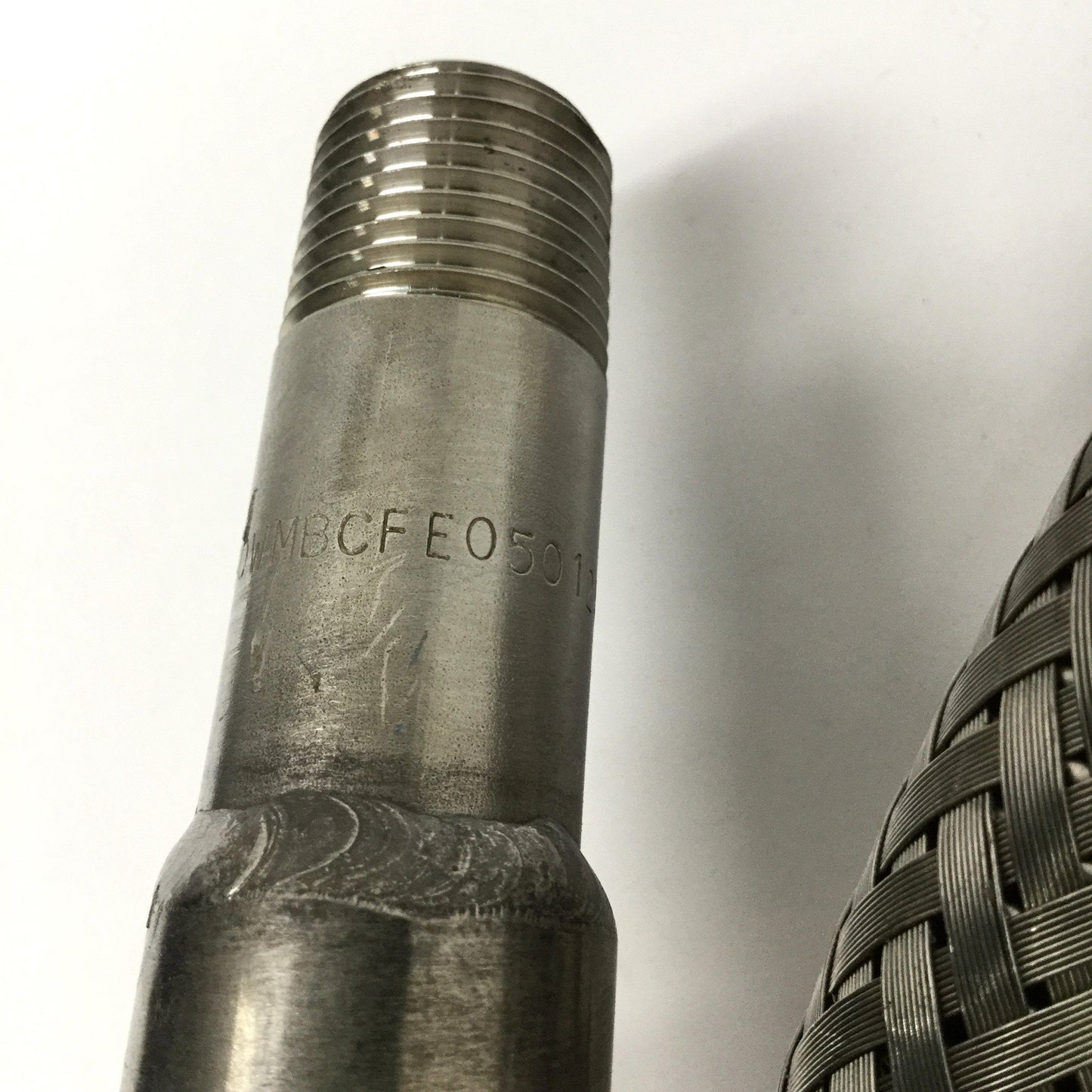 Used Stainless Steel Flexible Corrugated Braided Hose 1/2" NPT, Ø0.89" x 14ft Long