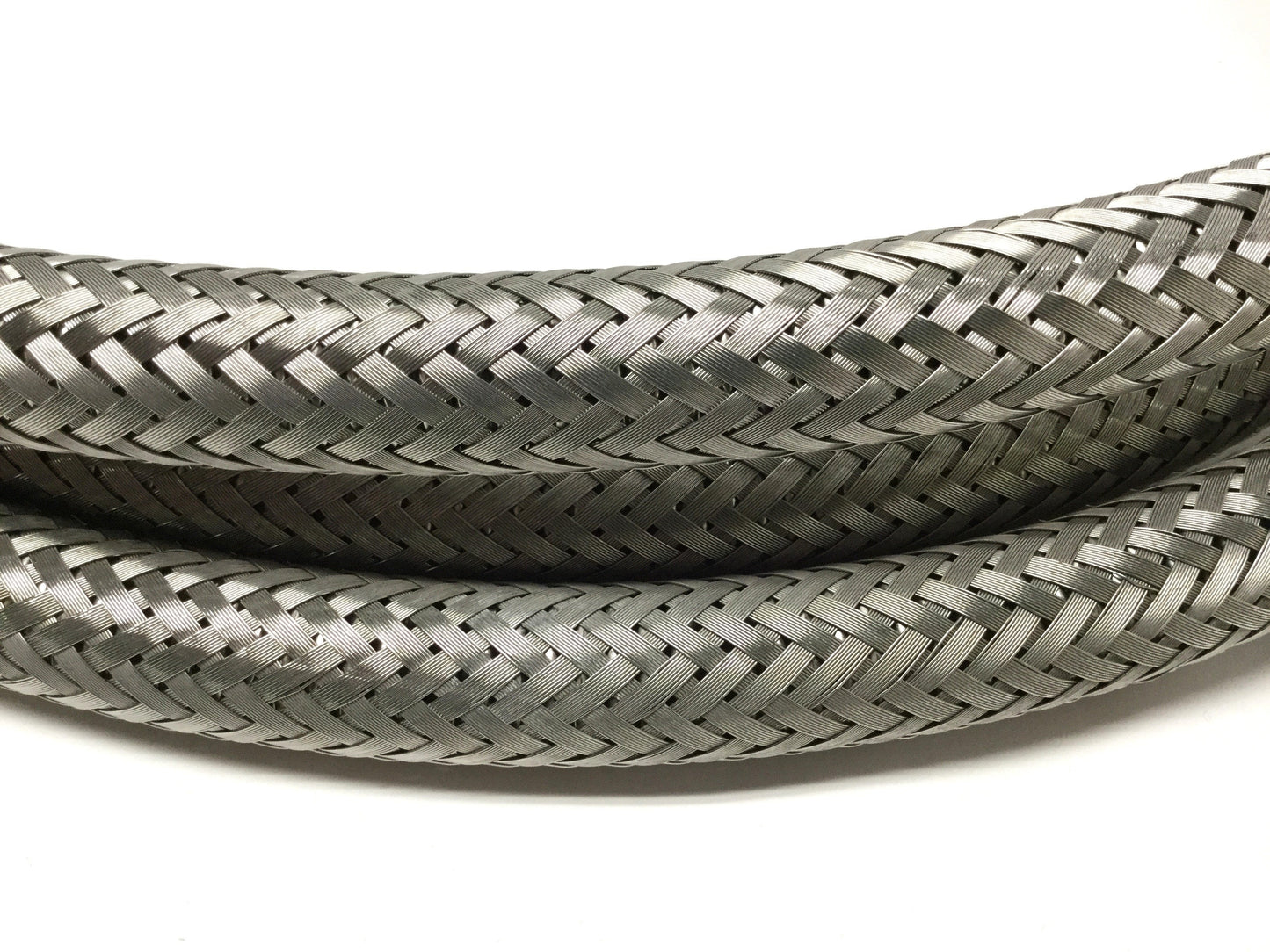 Used Stainless Steel Flexible Corrugated Braided Hose 1/2" NPT, Ø0.89" x 14ft Long