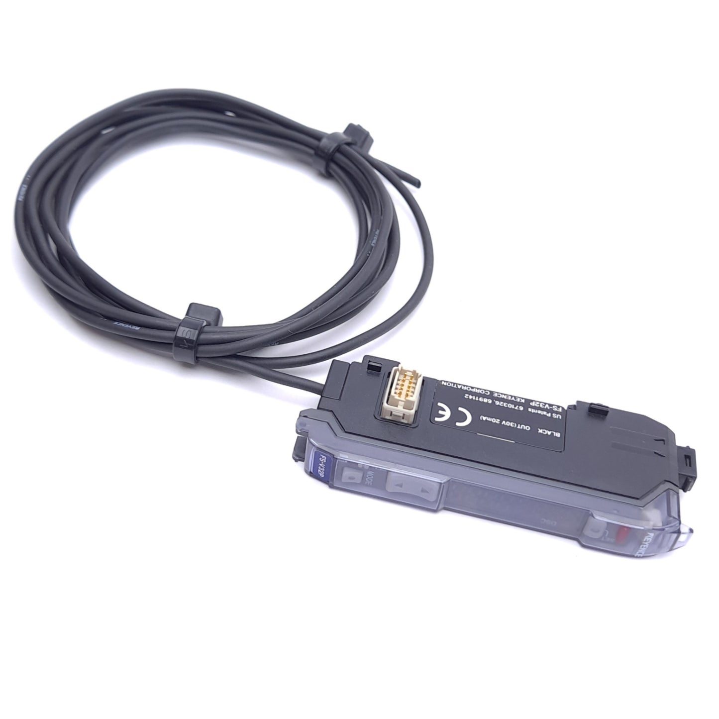 Used Keyence FS-V32P Fiber Optic Photoelectric Sensor Amplifier, 12-24VDC, PNP