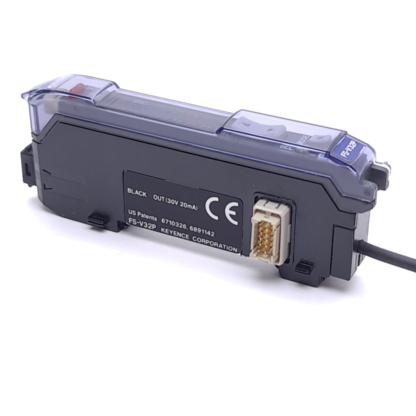 Used Keyence FS-V32P Fiber Optic Photoelectric Sensor Amplifier, 12-24VDC, PNP