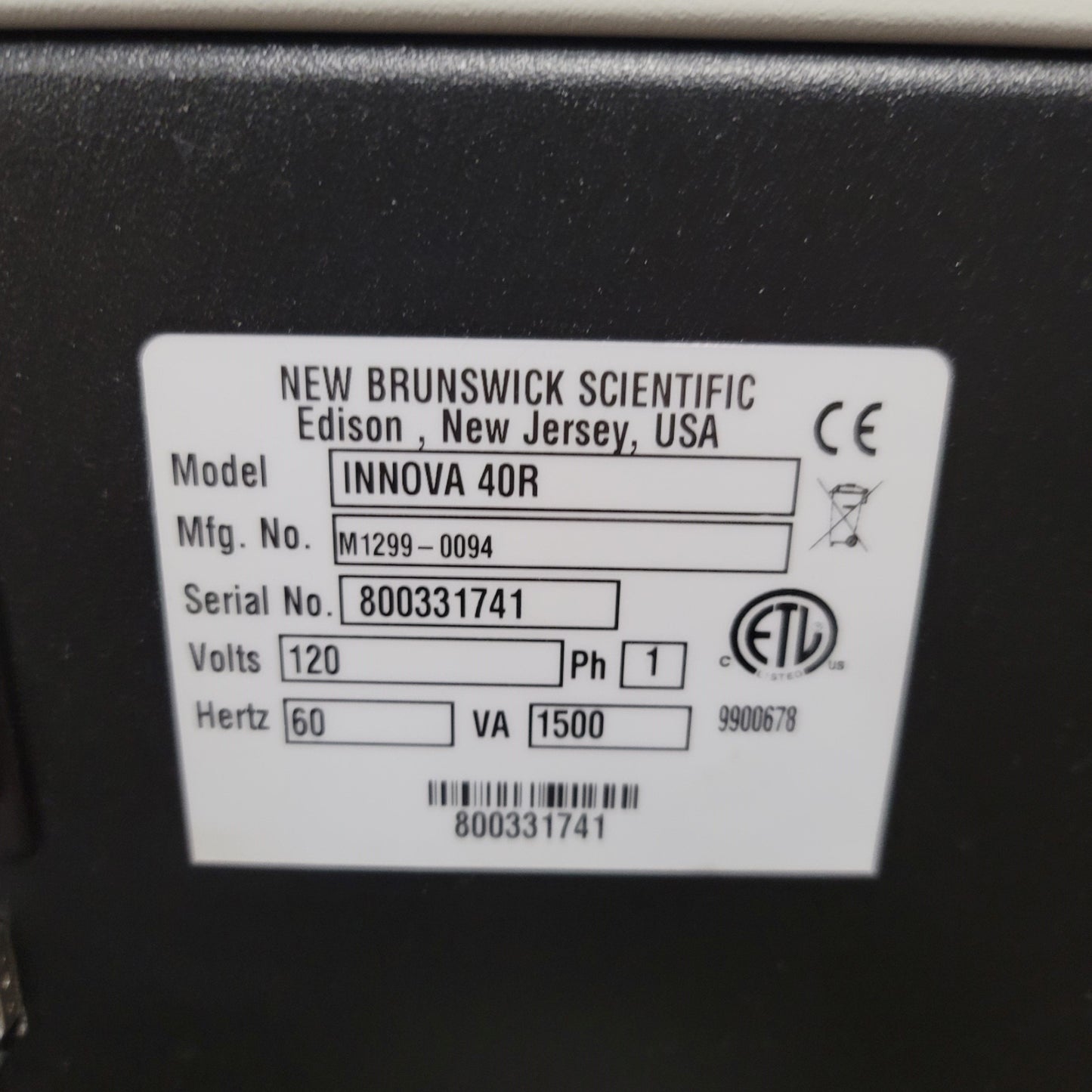 Used New Brunswick Innova 40R Orbital Shaker Incubator 1" Orbit 4-80°C 25-500RPM 120V