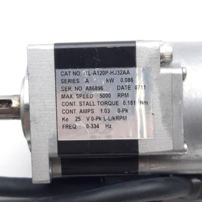 Used Allen Bradley TL-A120P-HJ32AA Compact Servo Motor, NEMA23, Incremental, 12kg Max
