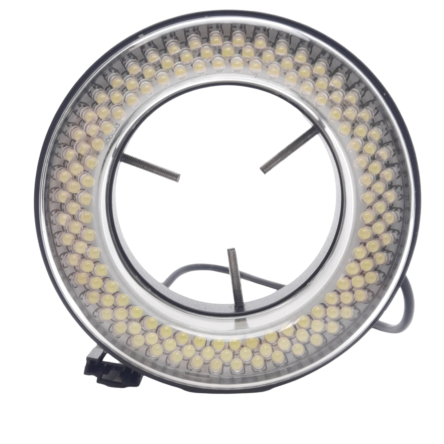 Used AmScope 144 LED Quadrant Ring Light For Stereo Microscopes, ø61mm ID, 12VDC