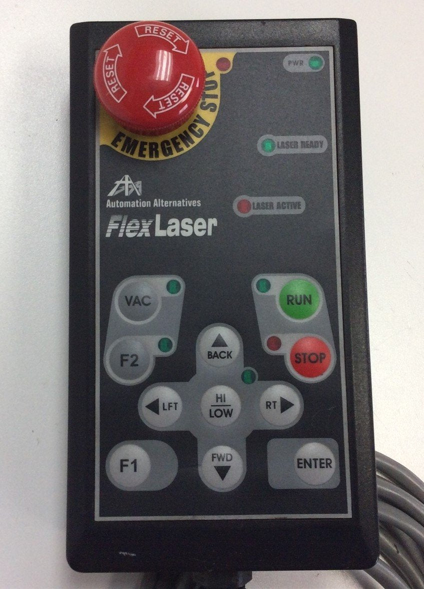 Used Automation Alternatives FlexLaser Controller Remote Emergency Run Stop 9 Pin