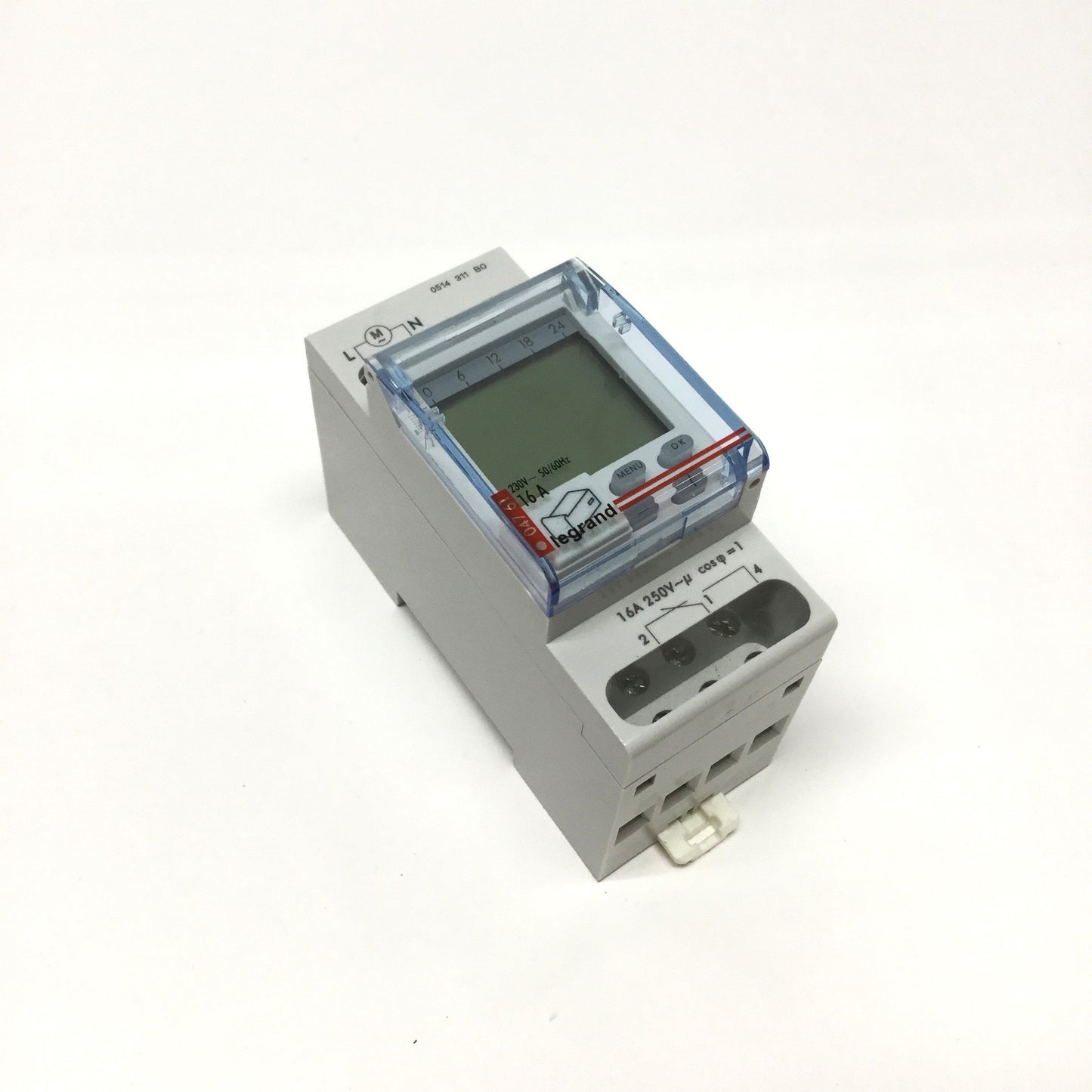Used Legrand 047 61 AlphaRex D21 Programmable Digital Timer Switch 230VAC, 1-CH, 16A