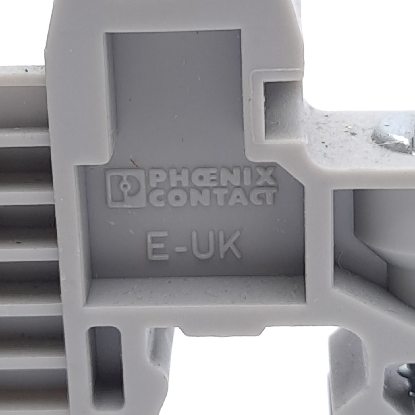 Used Lot of 32 Phoenix Contact E/UK 1201442 Terminal Block End Bracket, DIN Rail