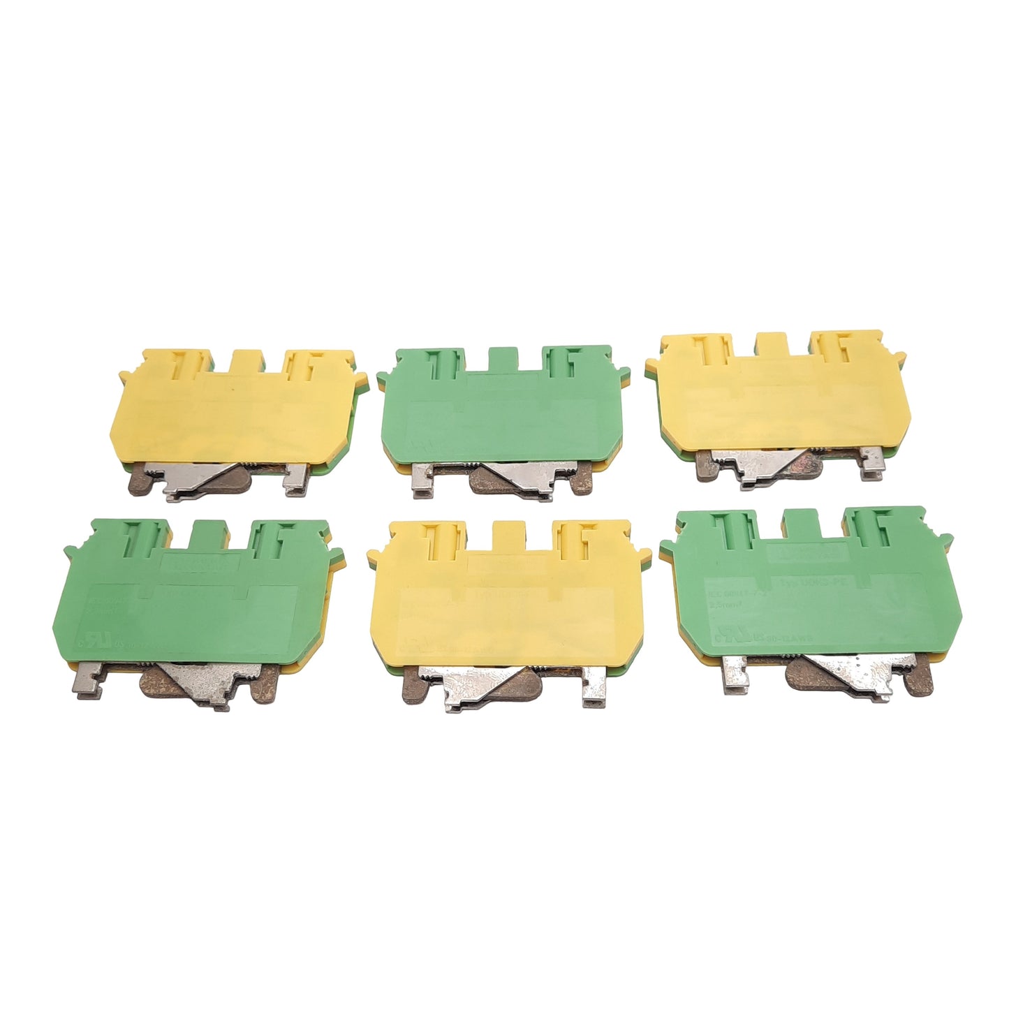 Used Lot of 6 Phoenix Contact UDK3-PE Ground/Earth Terminal Block 6kV Surge DIN Rail