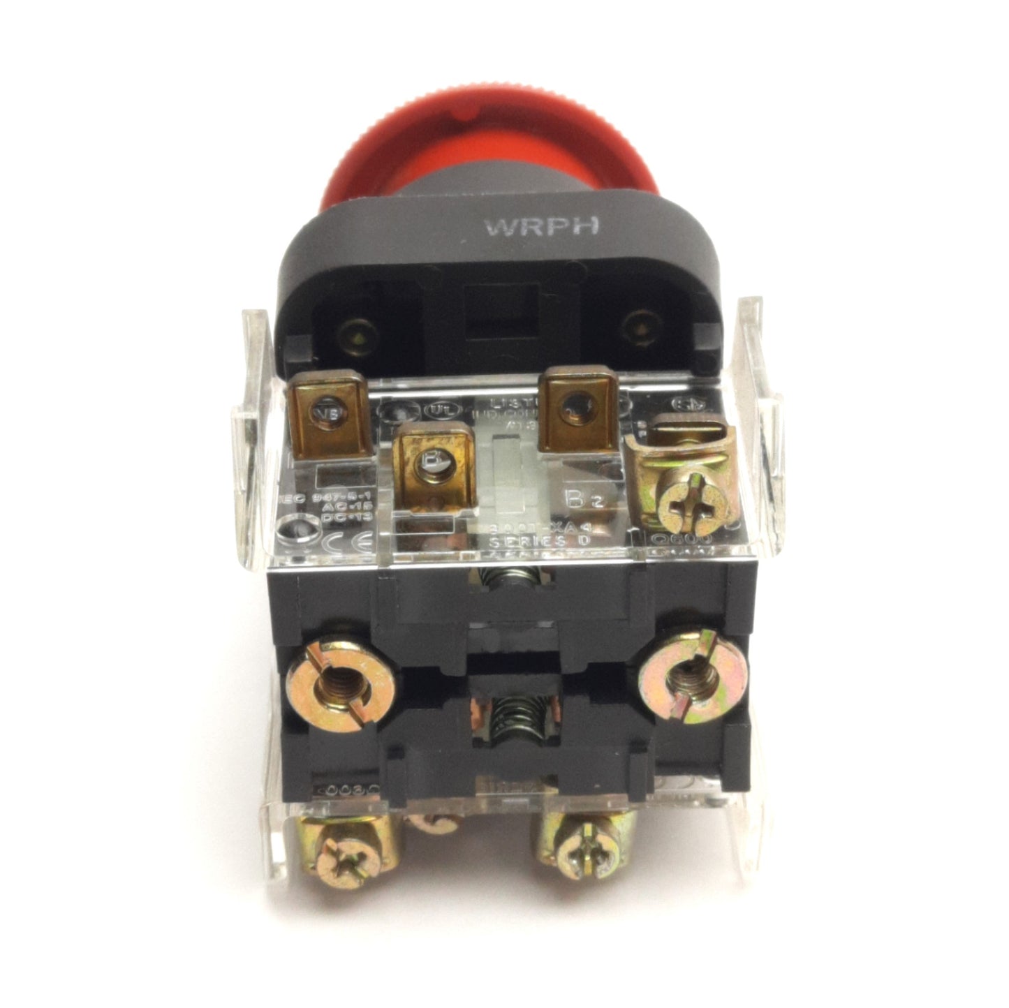 Used Allen Bradley 800H-FRXT A4P E Stop Push/Twist Release Button 4-NC Contacts, 30mm