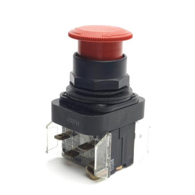 Used Allen Bradley 800H-FRXT A4P E Stop Push/Twist Release Button 4-NC Contacts, 30mm
