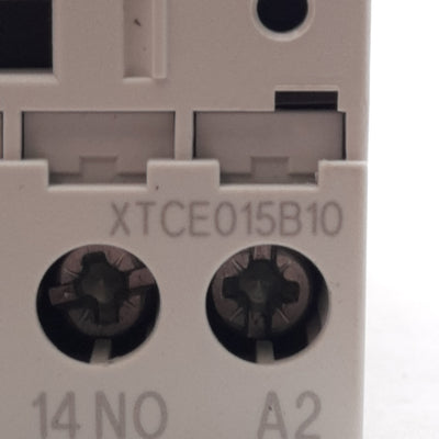 Used Eaton XTCE015B10 Contactor, 3-Phase 600VAC 20A, 1NO Aux, 1-10HP, 120VAC Coil