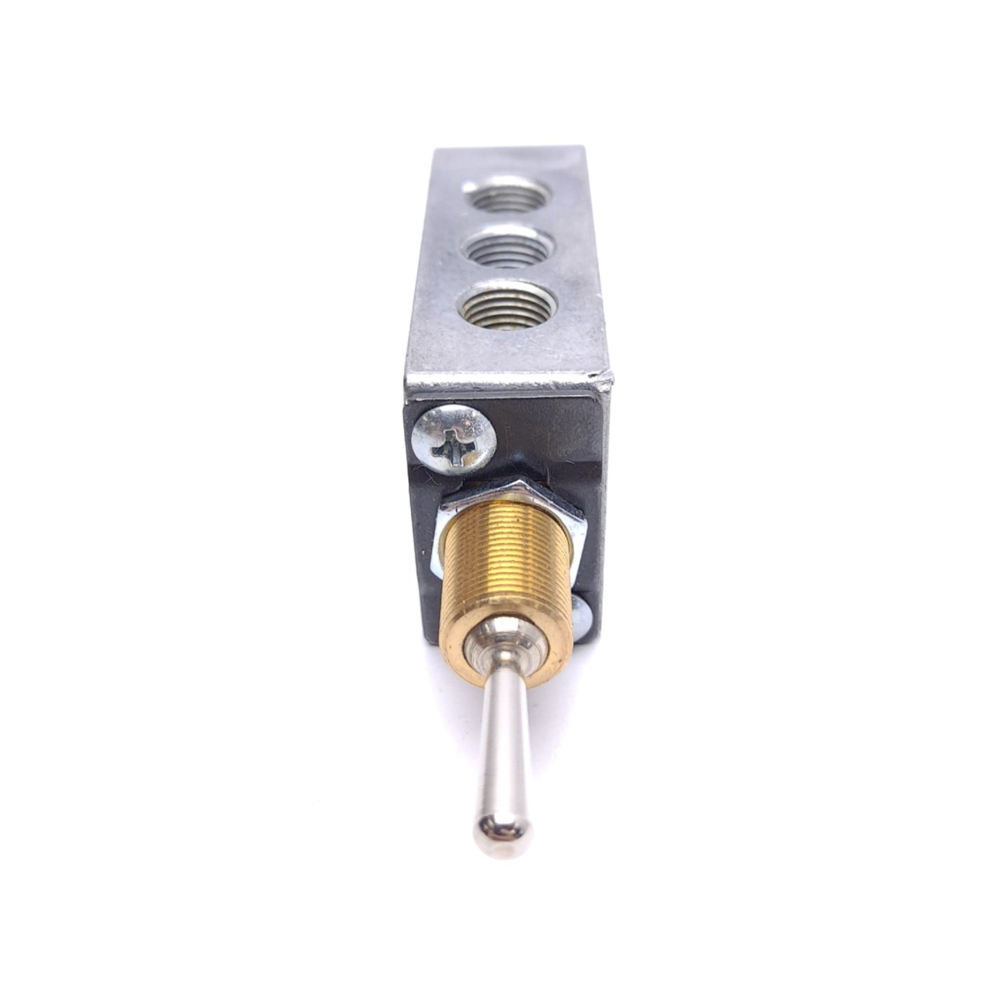 Used Bimba Mead LTV-35 Air Control Valve, 5/2-Way, Flip Toggle, 25-125psi, 1/8in NPT