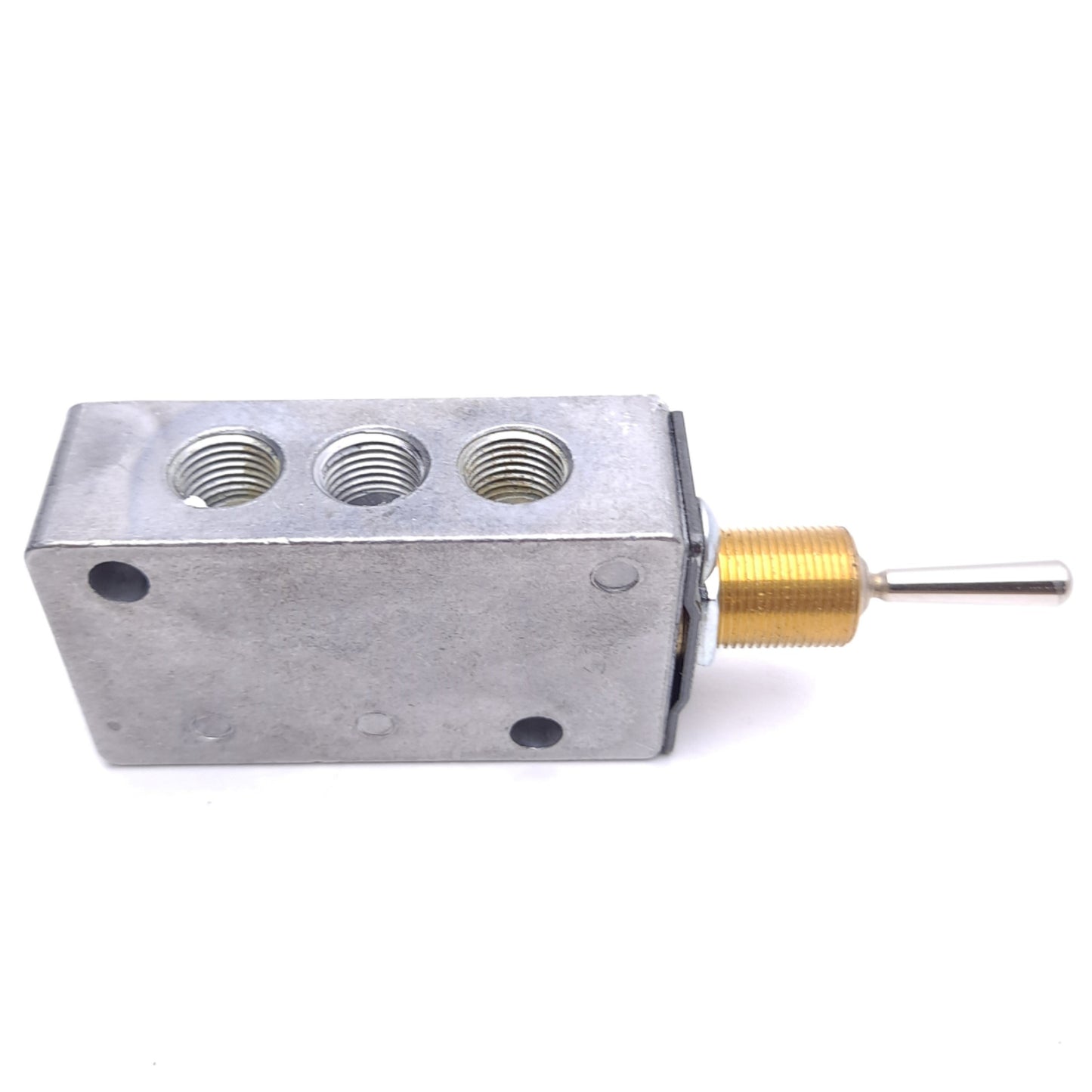 Used Bimba Mead LTV-35 Air Control Valve, 5/2-Way, Flip Toggle, 25-125psi, 1/8in NPT