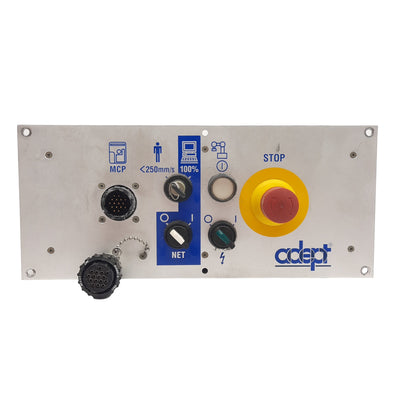 Used Adept Tech. 30350-10350 CIP Machine Interface Panel, RS232, 12" x 5-3/16"