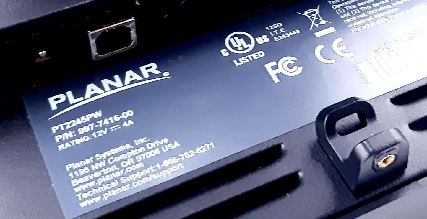 New Planar 997-7416-00 LCD Touch Screen Monitor 22" 100-240VAC 1000:1, 1920 x 1080