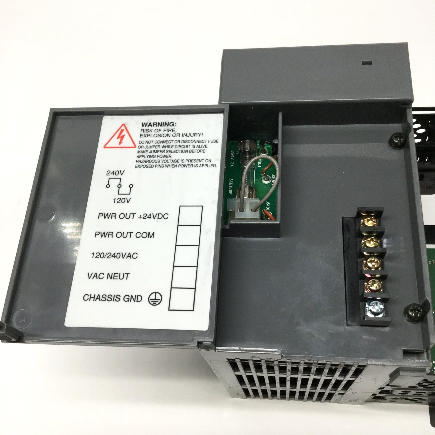 Used Allen Bradley 1746-A7 SLC 500 7-Slot Rack I/O Chassis w/P2 Power Supply Module