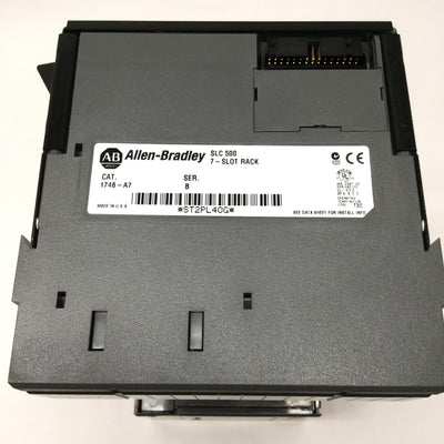 Used Allen Bradley 1746-A7 SLC 500 7-Slot Rack I/O Chassis w/P2 Power Supply Module