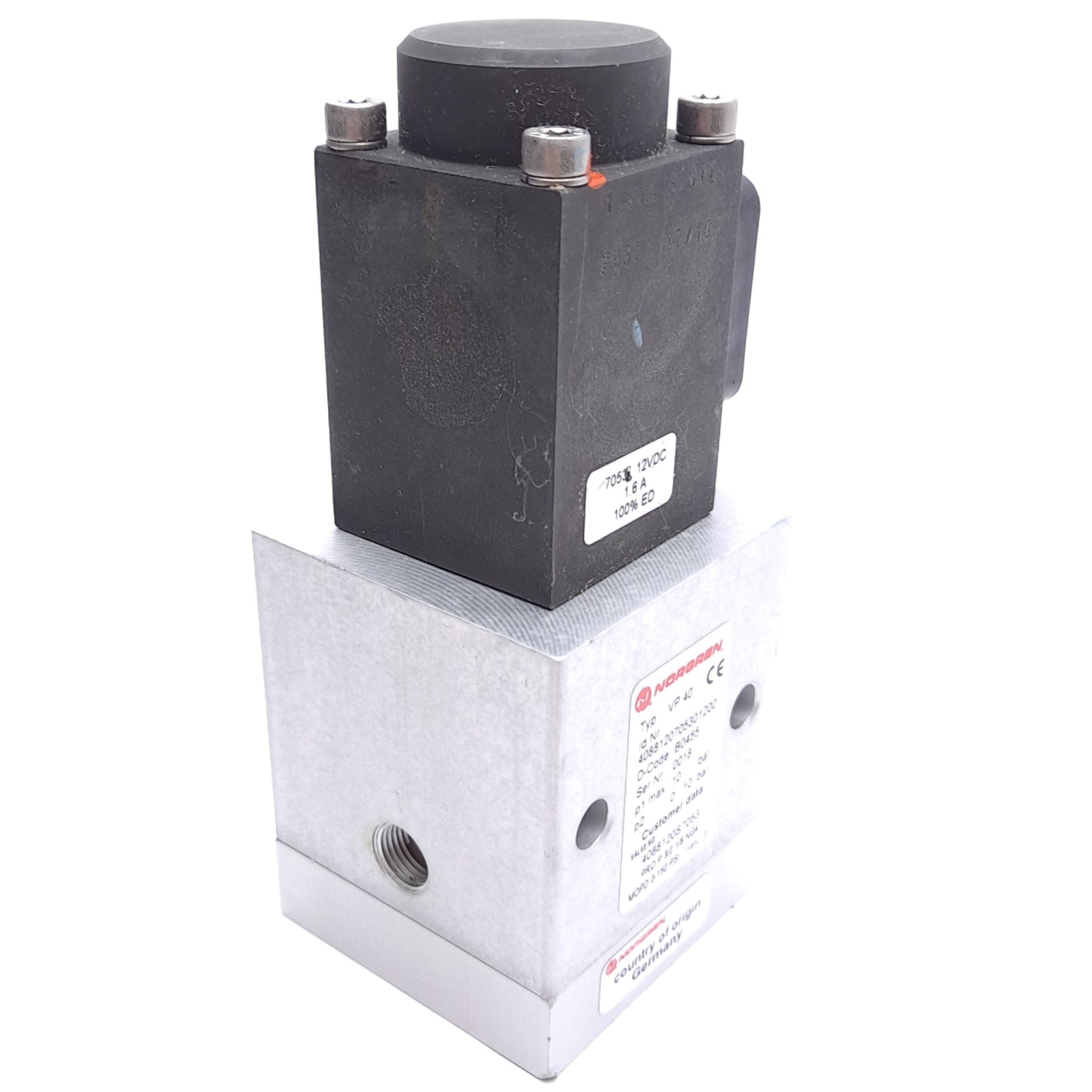 Used Norgren VP40 Proportional Flow Control Valve, 10bar Max, 1/8in NPT, 12VDC