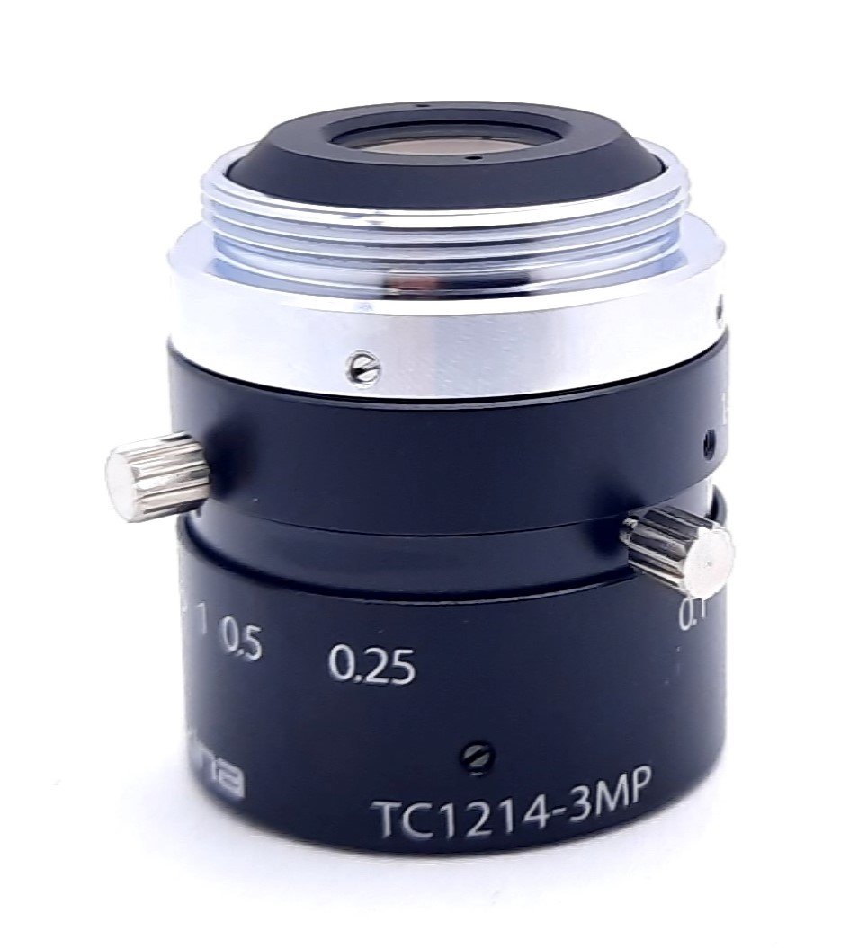 Used Tokina TC1214-3MP Machine Vision Lens C-Mount 12mm, 1/1.8", 3 Megapixel, 4.4μm