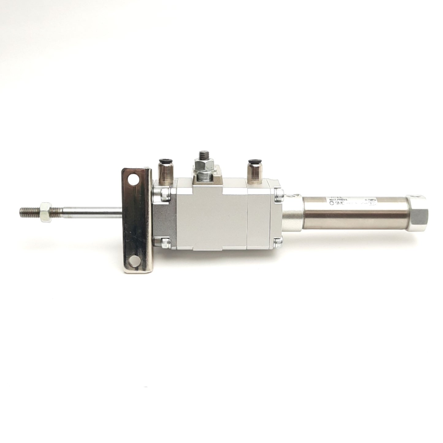 Used SMC CDLJ2L16-30-P Round Body Cylinder w/ Fine Lock, 30mm Stroke, 16mm Bore