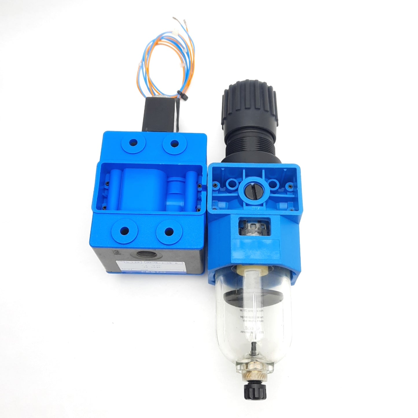 Used Festo MFHE-3-1/4-B 272719 Regulator & Solenoid Assembly, 145psi, 24V DC Coil