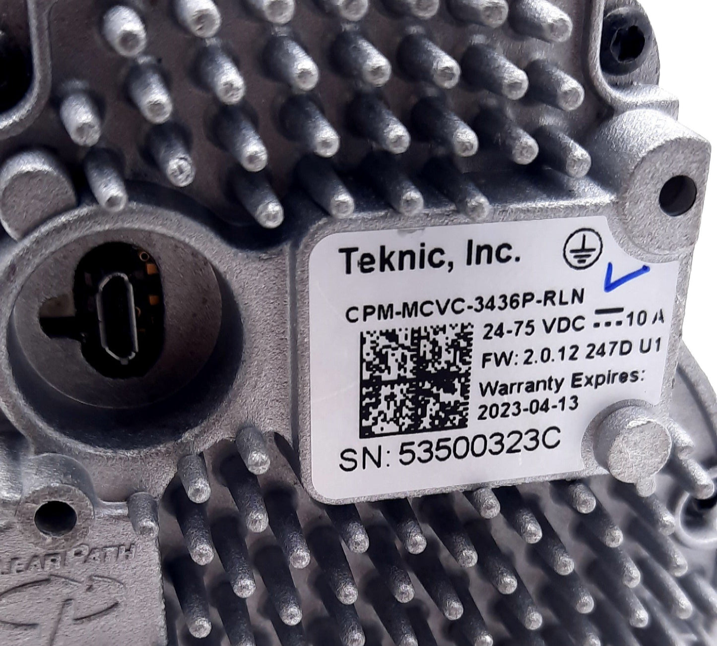 Used Teknic Inc CPM-MCVC-3436P-RLN Integrated Servo Motor 2370RPM, 1047oz-in, 75VDC