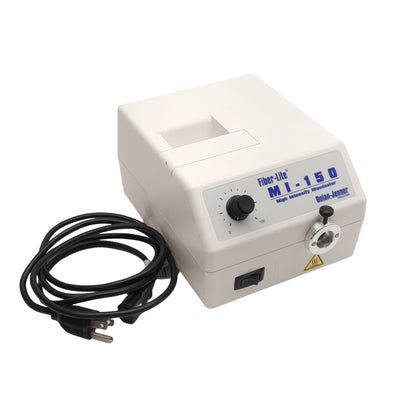 Used Fiber-Lite Mi-150 Fiber Optic Illuminator, ø15mm, White 3250K, 150W Lamp, 115VAC