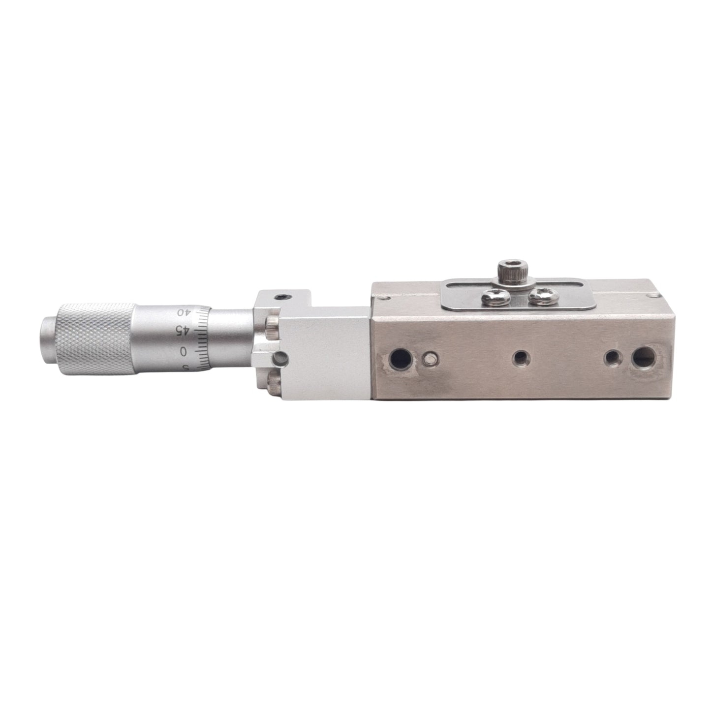 Used Single Axis Linear Micrometer Stage, 50x15mm, 13mm Travel, 0.01mm Graduation