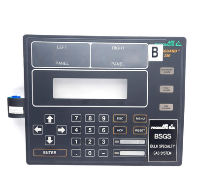Used Air Products GasGuard 250 Gas System Front Panel Sticker / Control Pad