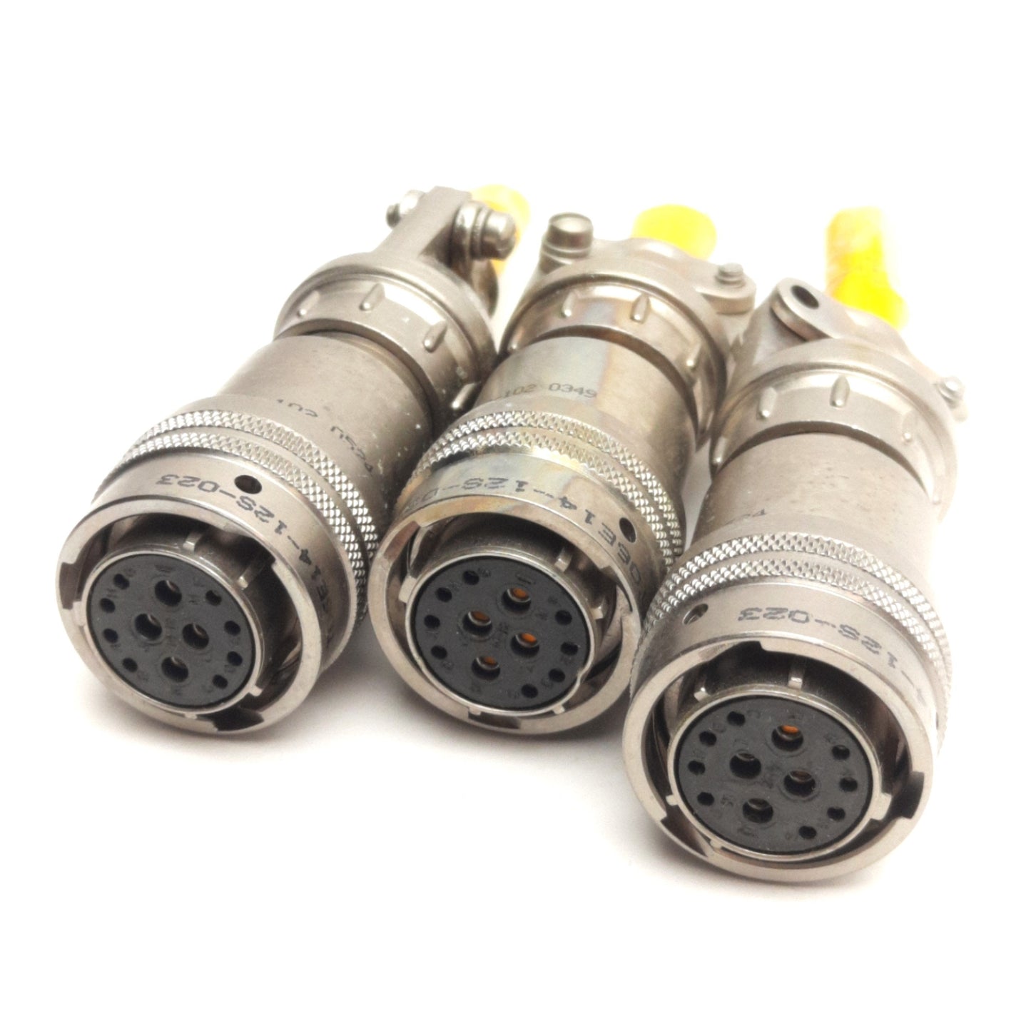 Used Lot of 3 Amphenol PT06E14-12S-023 Circular Milspec Connector Female, 12-Contacts
