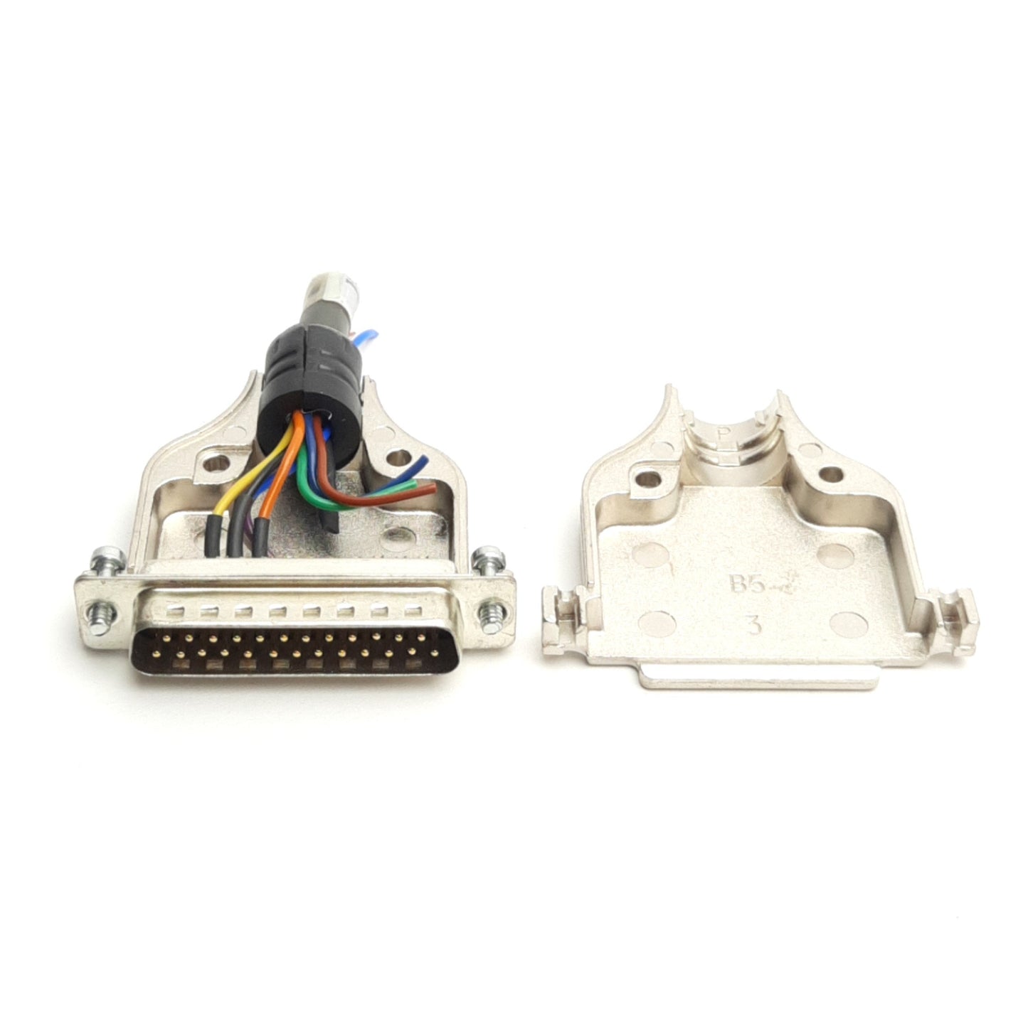 Used Lot of 3 TE Connectivity AMP DB25M D-Sub Solder Contact Connector, 25-Pin Male