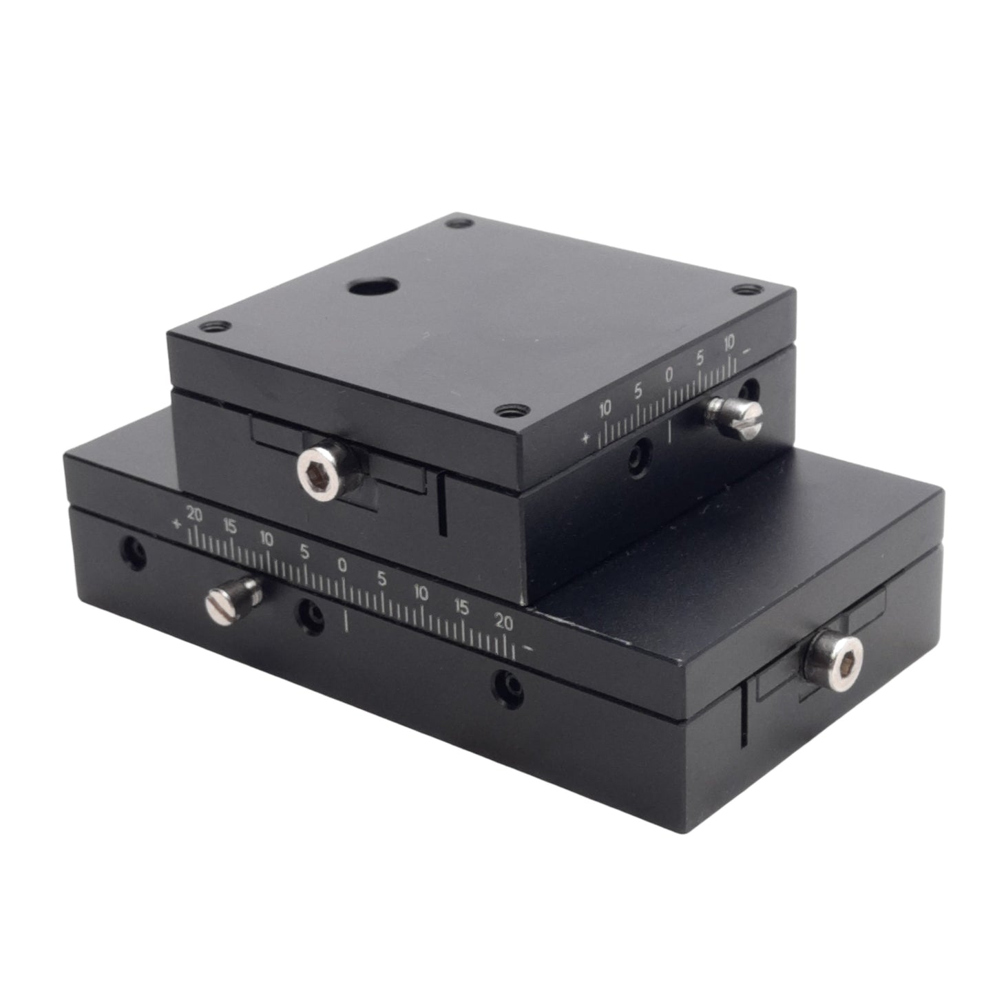 Used Keyence CA-S2040 XY Stage For Camera, ±10mm Short, ±20mm Long, 0.1mm Scale