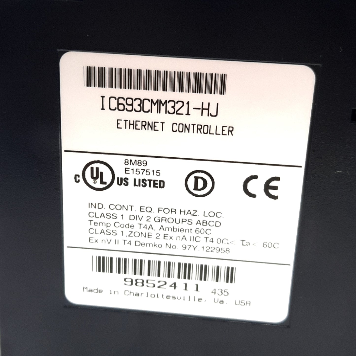 Used GE Fanuc IC693CMM321-HJ 90-30 Series Ethernet Interface Module, 16-Connections
