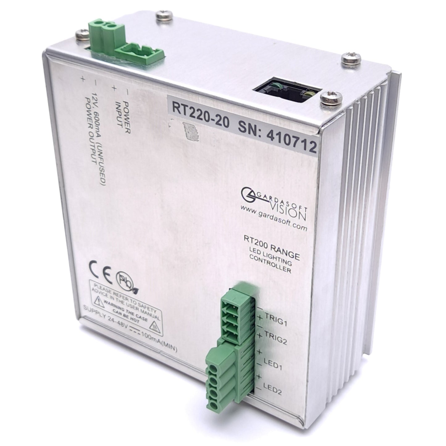 Used Gardasoft RT220-20 LED Lighting Controller, 2-Channel, 24-48VDC Supply