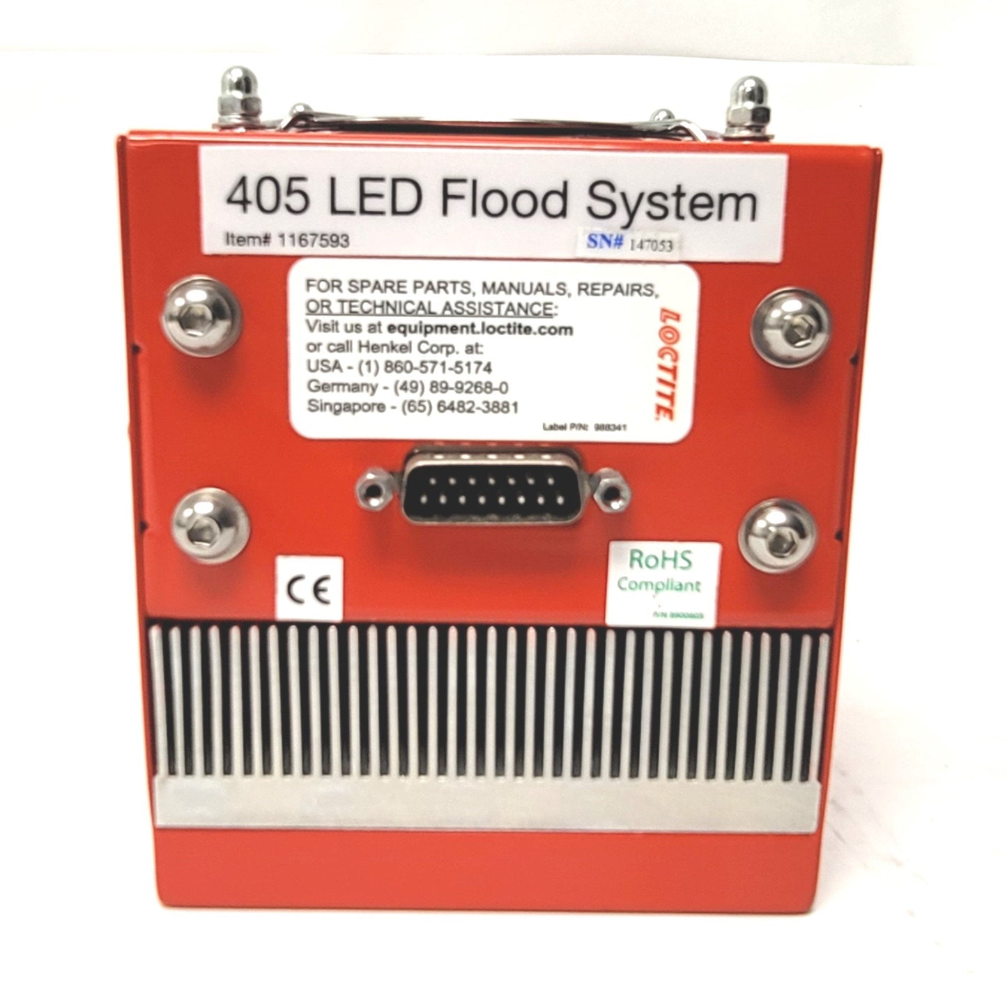 Used Loctite 1167593 LED Flood System 405nm Array With Loctite 97104 Controller