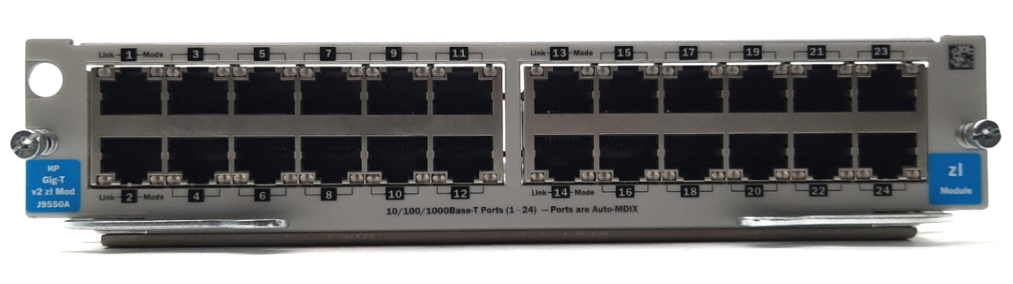 Used HP J9550A Network Switch Module 24x Gigabit Ethernet for 5400 zl & 8200 zl