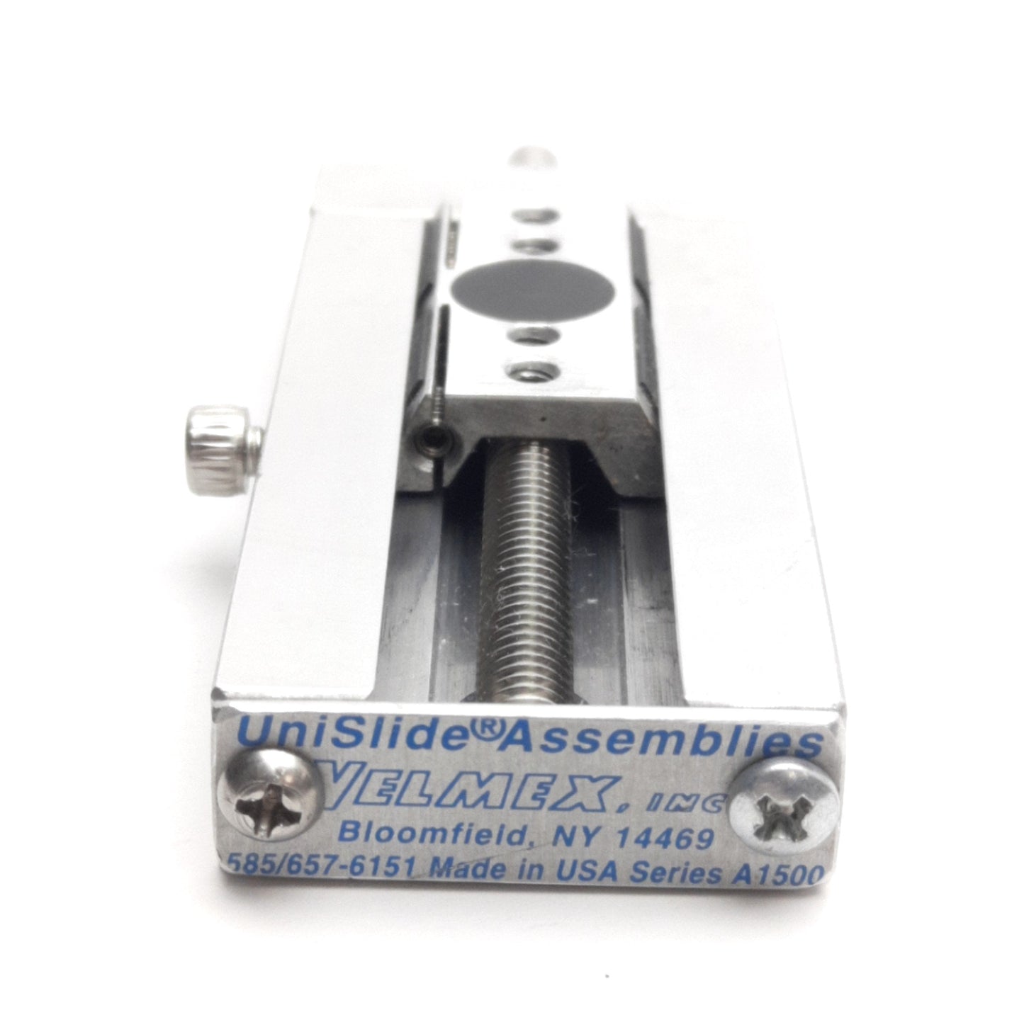 Used Velmex A1503B-S1.5-SLR Unislide Linear Actuator, 1.5" Stroke, 15lbs Cap. *Knob*