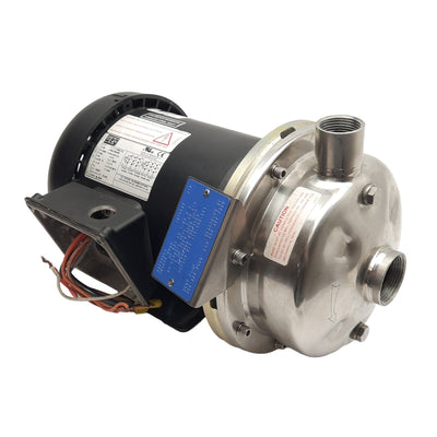 Used WEG 00136ES3EJP56J-S Pump, 3-PH 208-230/460VAC, 1HP, 3480RPM, 1 & 1-1/4 in NPT