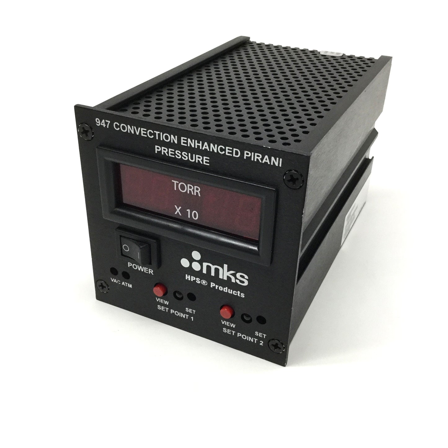 Used MKS 947-A-120-TR Convection Enhanced Pirani Vacuum Sensor Controller 90-130VAC