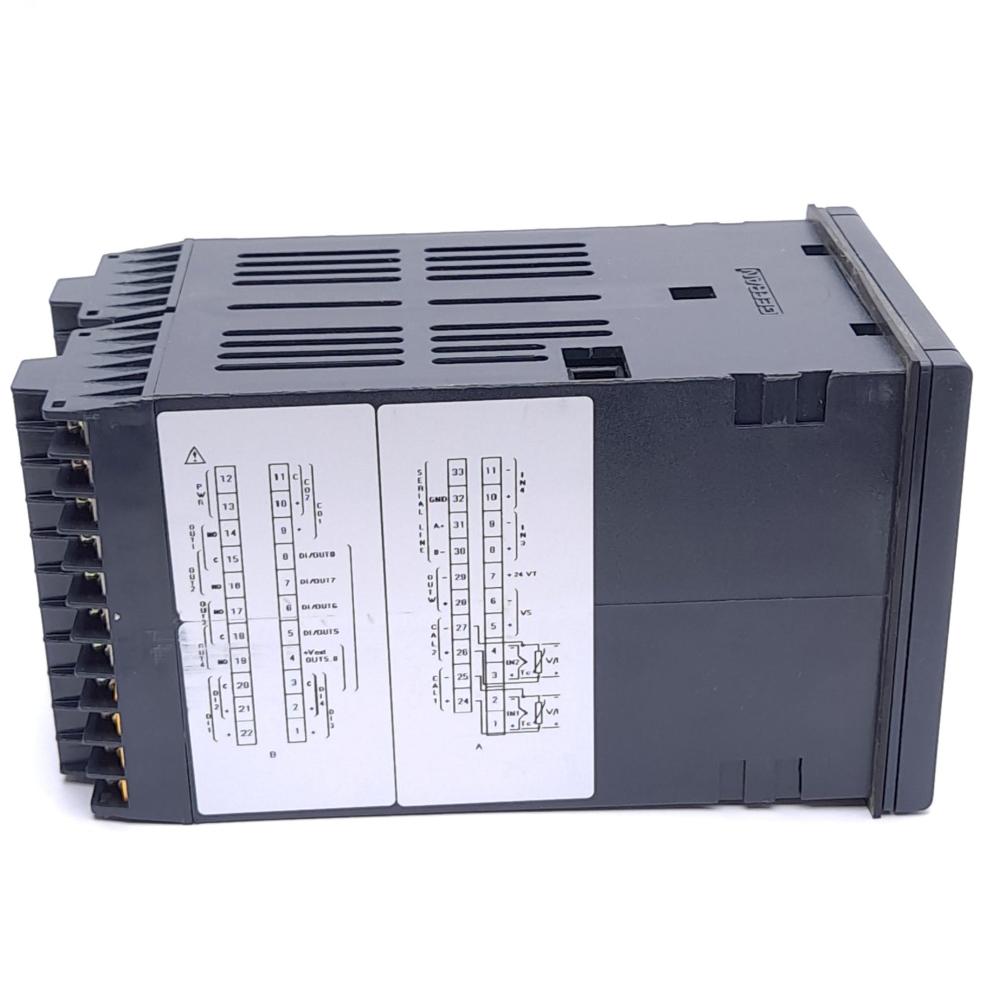 Used Gefran F033697 2500-1-0-0-0-2-1 PID Controller, 1/4 DIN, 1-Loop, 100-240VAC/DC