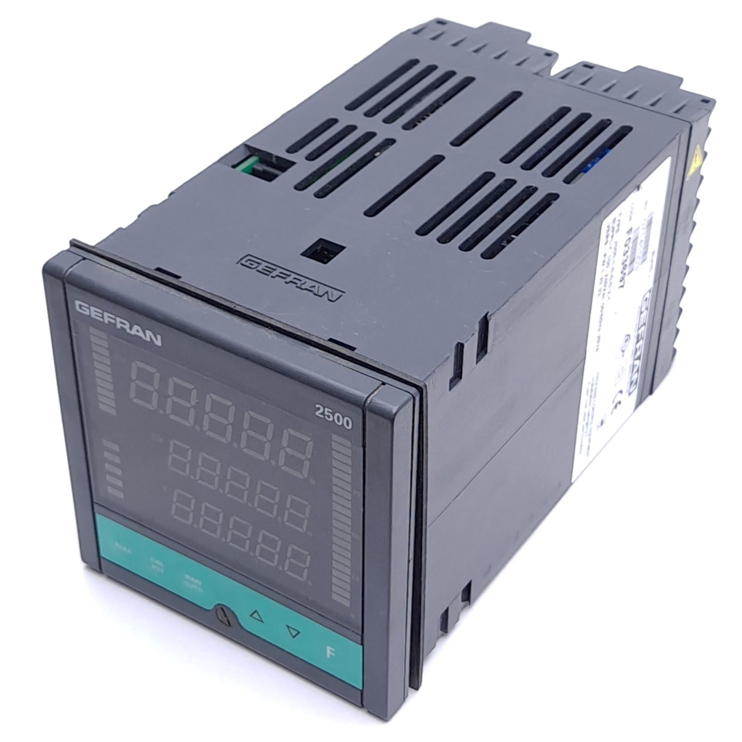 Used Gefran F033697 2500-1-0-0-0-2-1 PID Controller, 1/4 DIN, 1-Loop, 100-240VAC/DC
