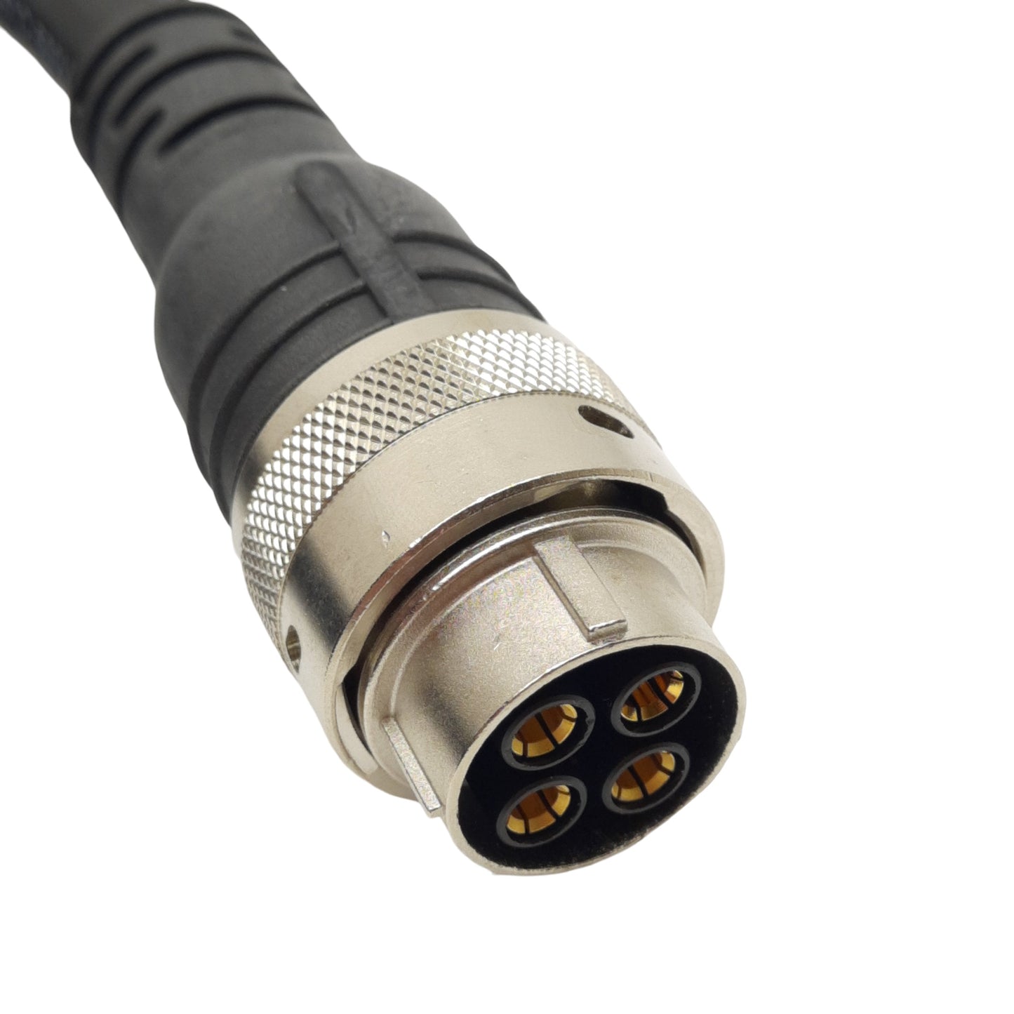 Used Allen Bradley 2090-UXNPAMP-10S03 Motor Power Cable, 4-Pin Bayonet, 600V, 3m Long