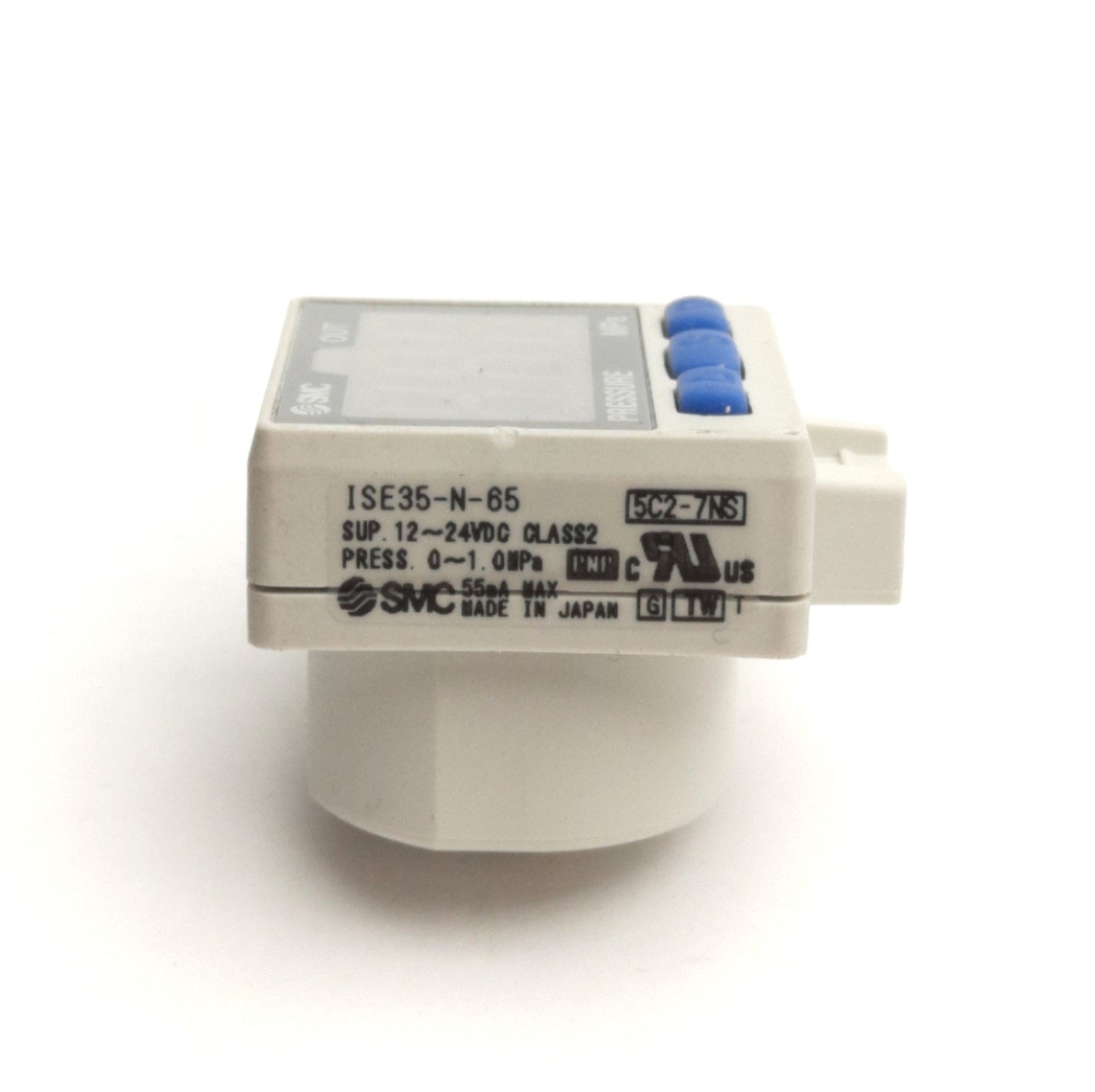 Used SMC ISE35-N-65 Digital Pressure Switch, 12-24VDC, 0~1MPa, PNP Output