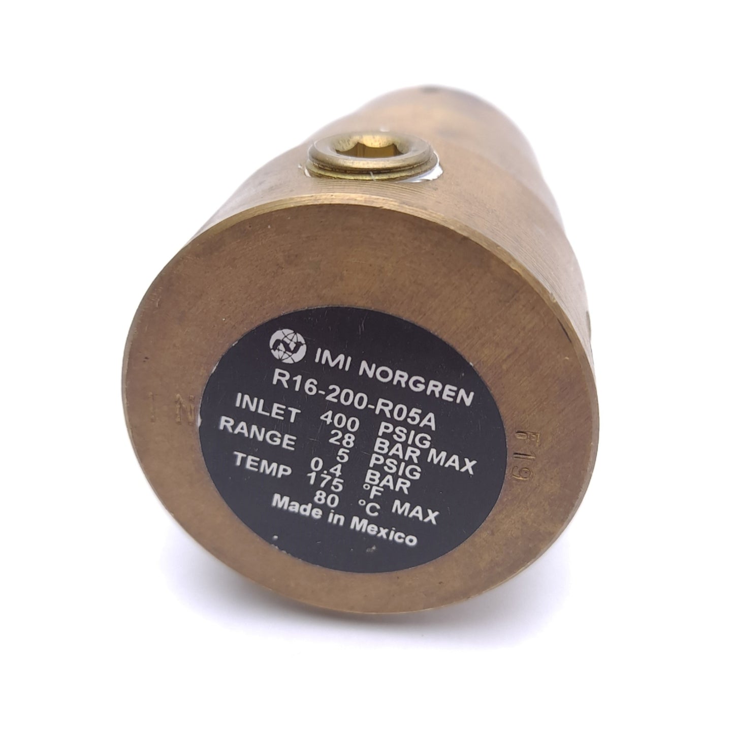 Used Norgren R16-200-R05A Pneumatic Regulator, 400psig Inlet, 5psig Outlet, 1/4in PTF