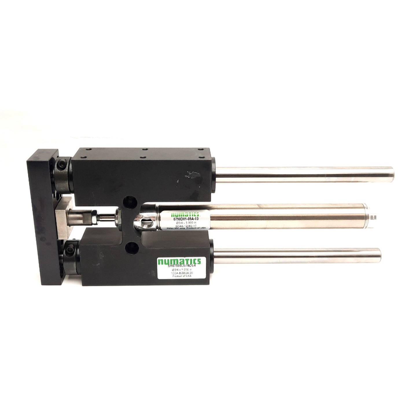 Used Numatics SH07505LB16DS4 Linear Slide 3/4in Bore, 5in Stroke, 250Psig Max