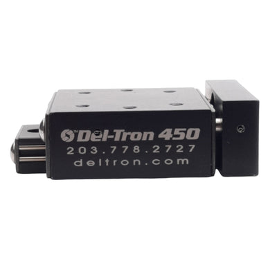 Used Del-Tron 450 Linear Positioning Stage 1/2in Travel, 1.75 x 1.75in Table, 6-32UNF