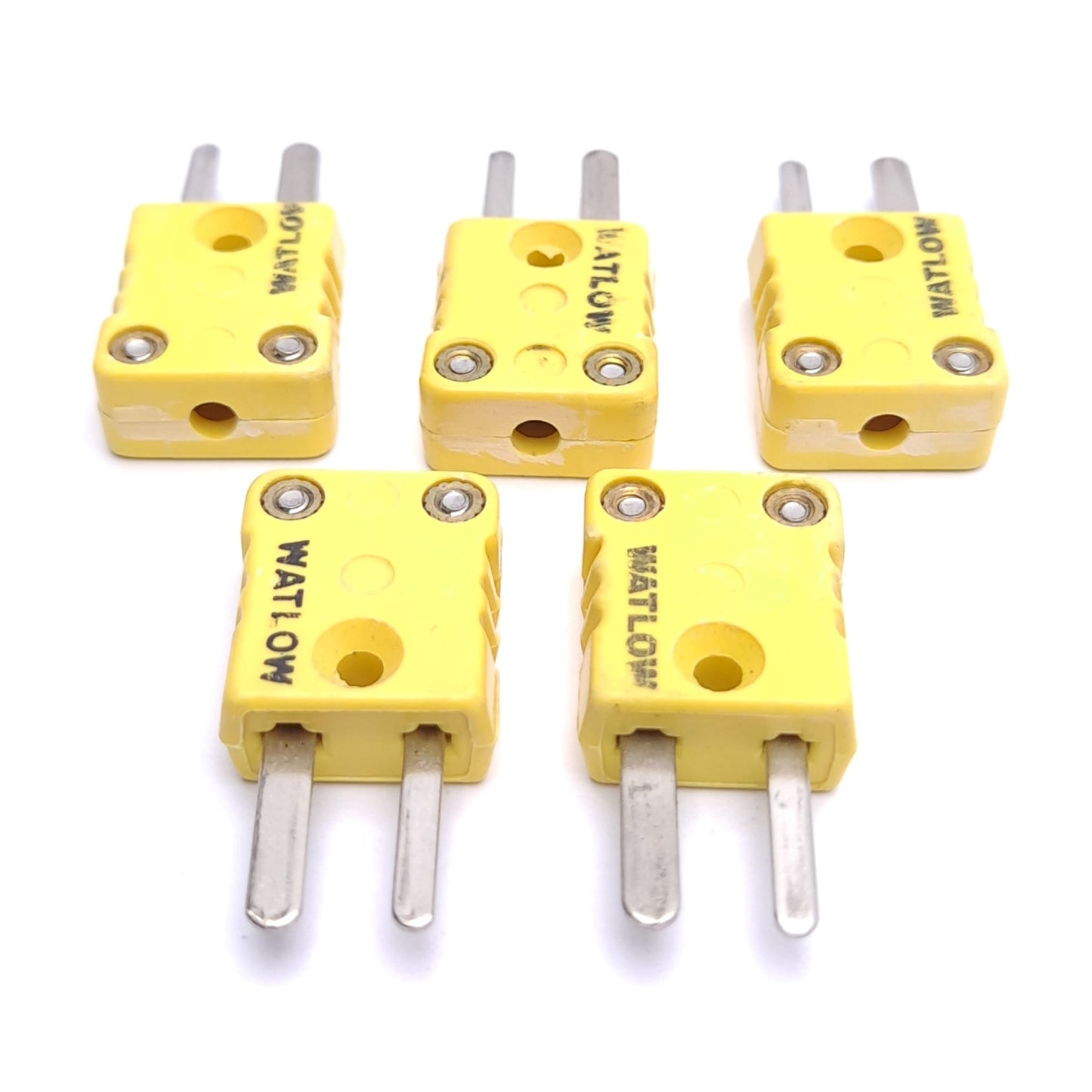 Used Lot of 5 Watlow MCM-K-NAT Thermocouple Connector Mini-Male, Type K