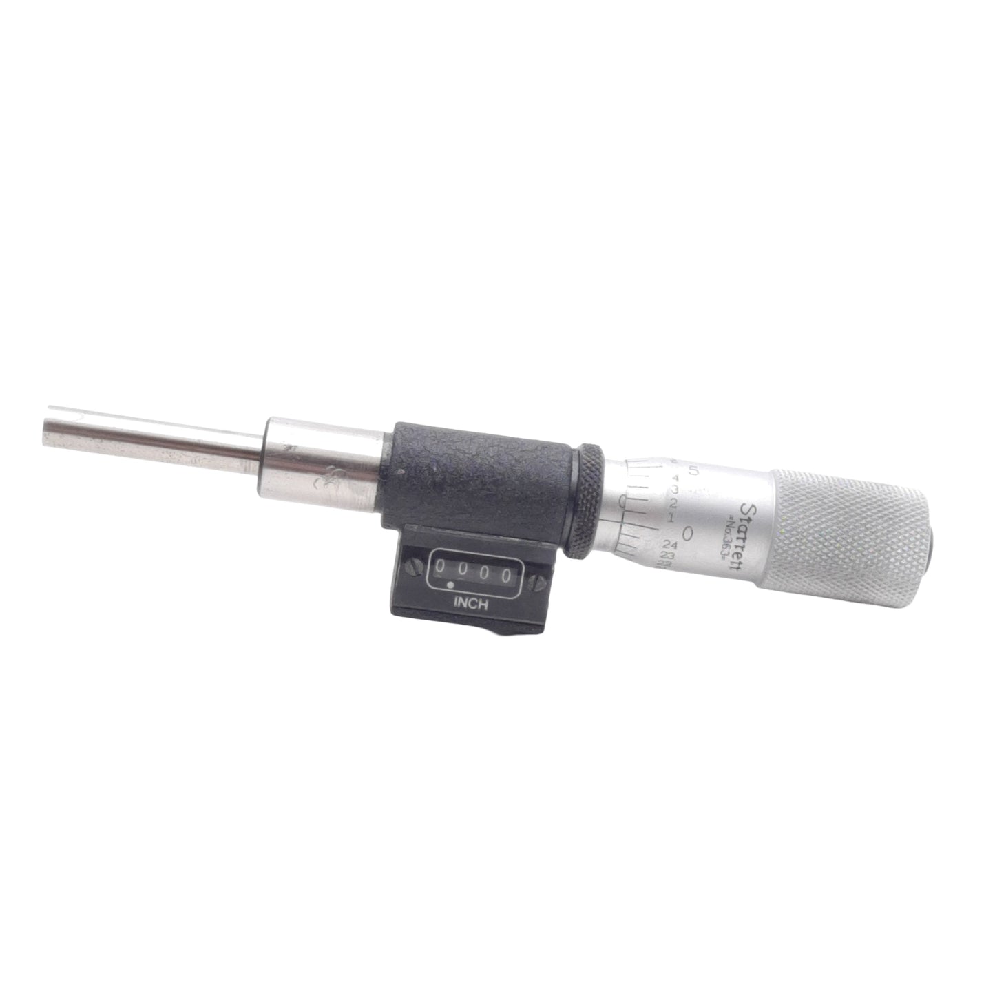 Used Starrett 363 Digital Micrometer Head, 0-1in Range, 0.001in Graduation, ø1/4in